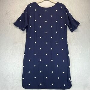 Boden Polka Dot Viscose Dress Short Sleeve Casual‎ Navy Blue White US 6
